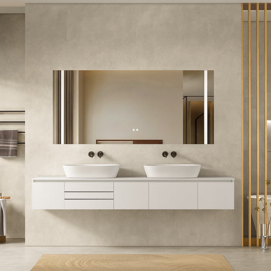 Floating Bathroom Vanity  Deluxe 2  72-inch