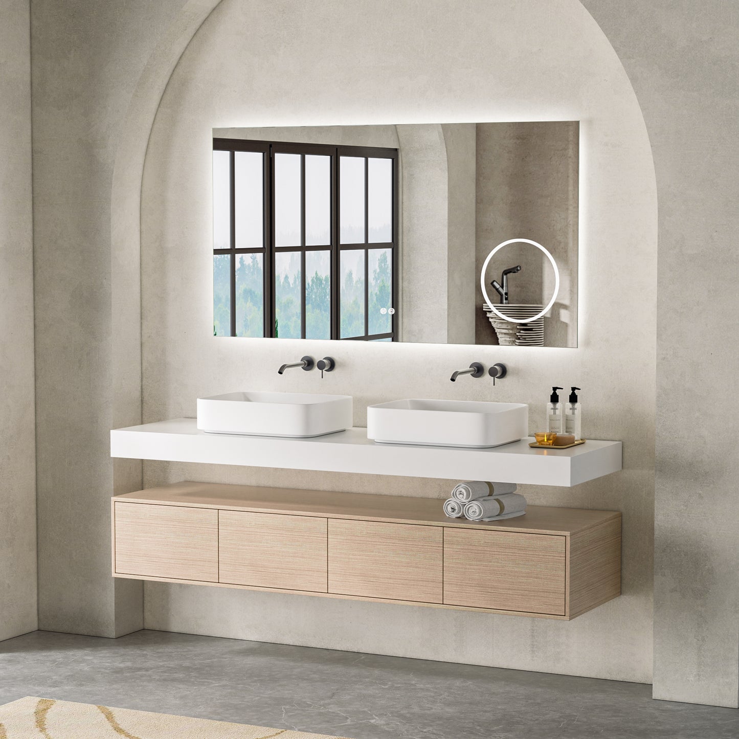 Floating Bathroom Vanity Deluxe 1 72-inch