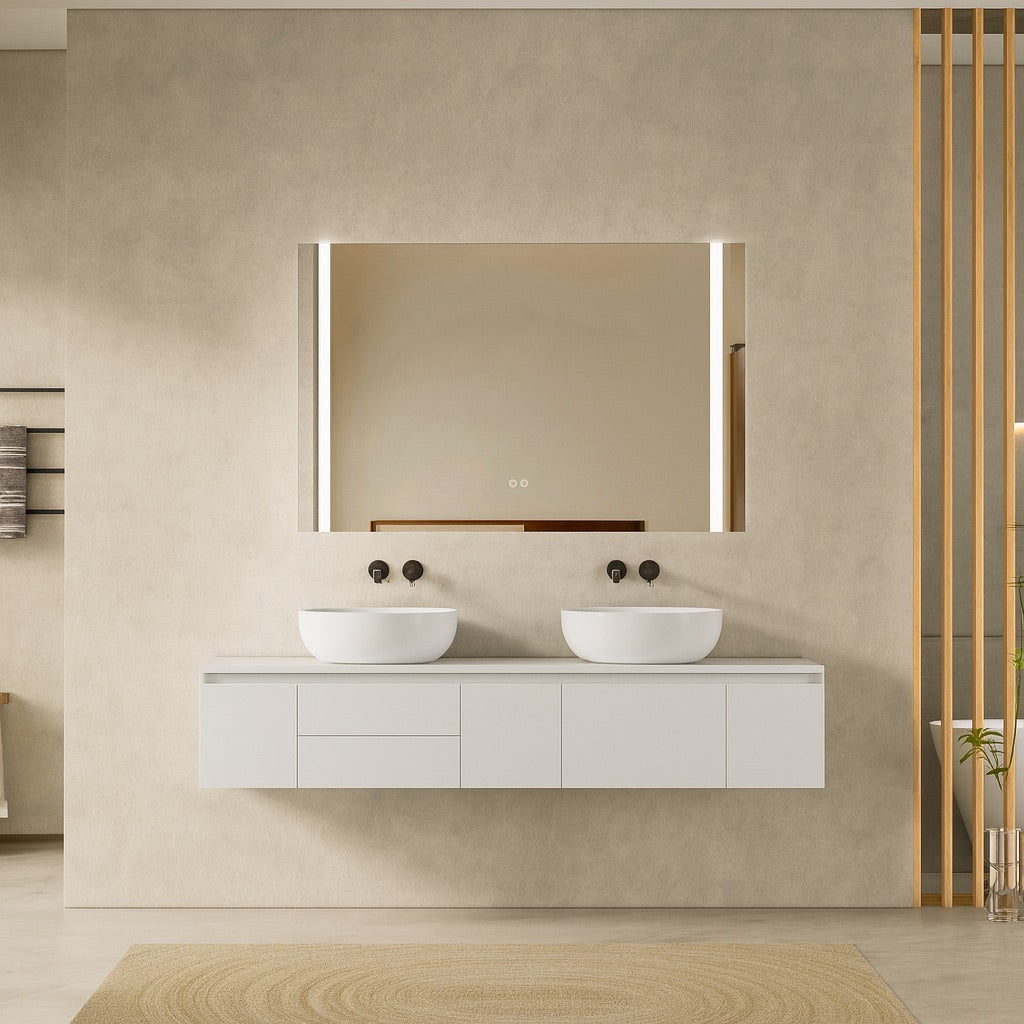 Floating Bathroom Vanity  Deluxe 2  60-inch