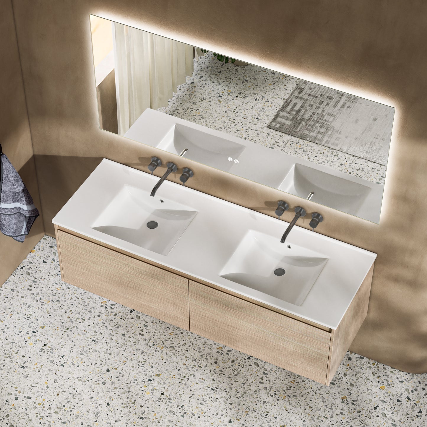 Floating Bathroom Vanity 60-inch