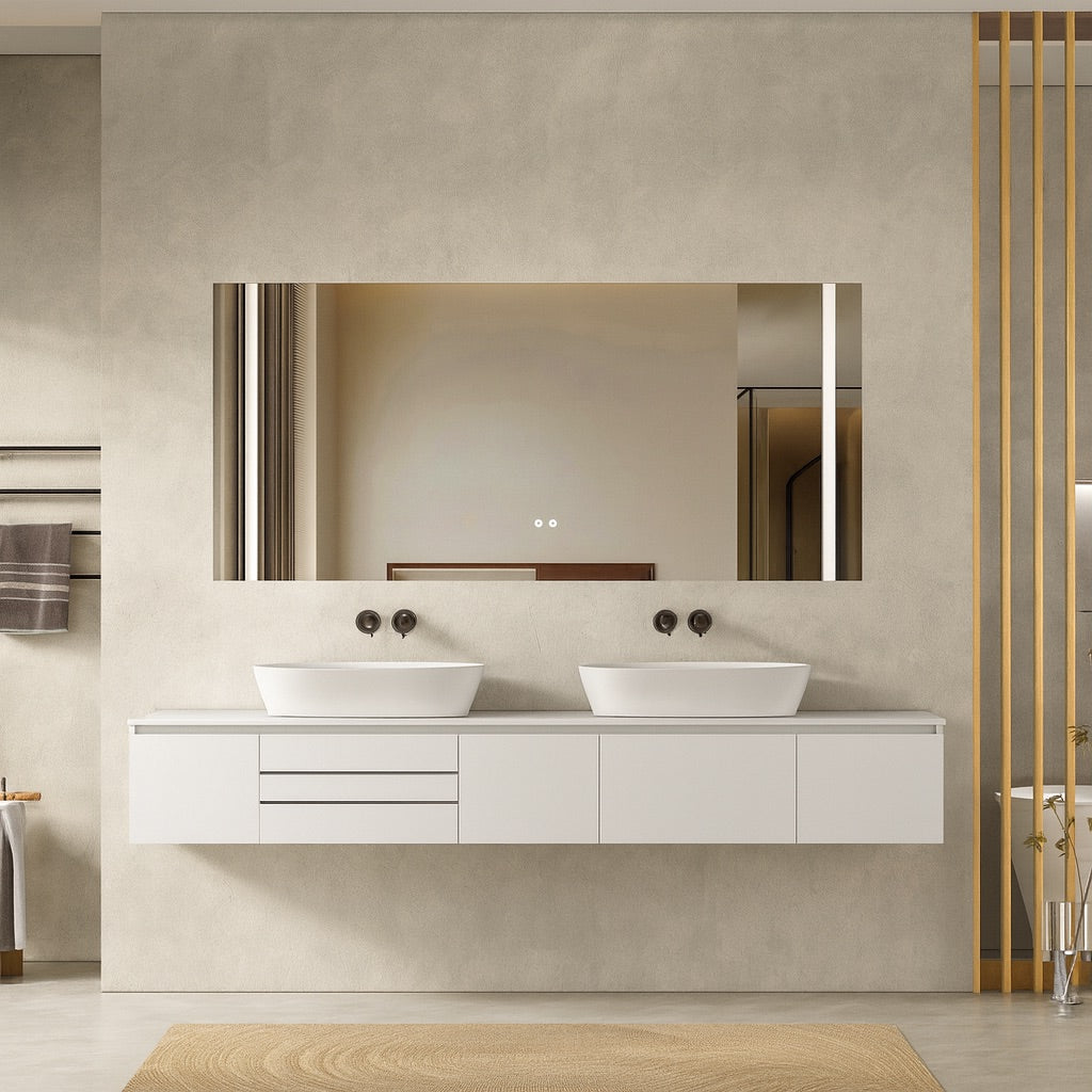 Floating Bathroom Vanity  Deluxe 2  82-inch