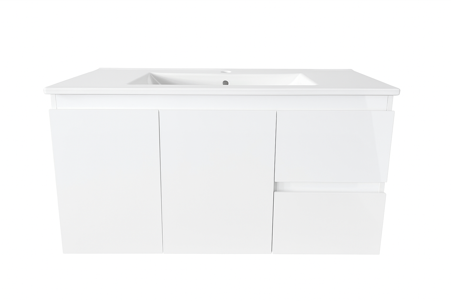 Wall Mount PVC Vanity Glossy White 36"