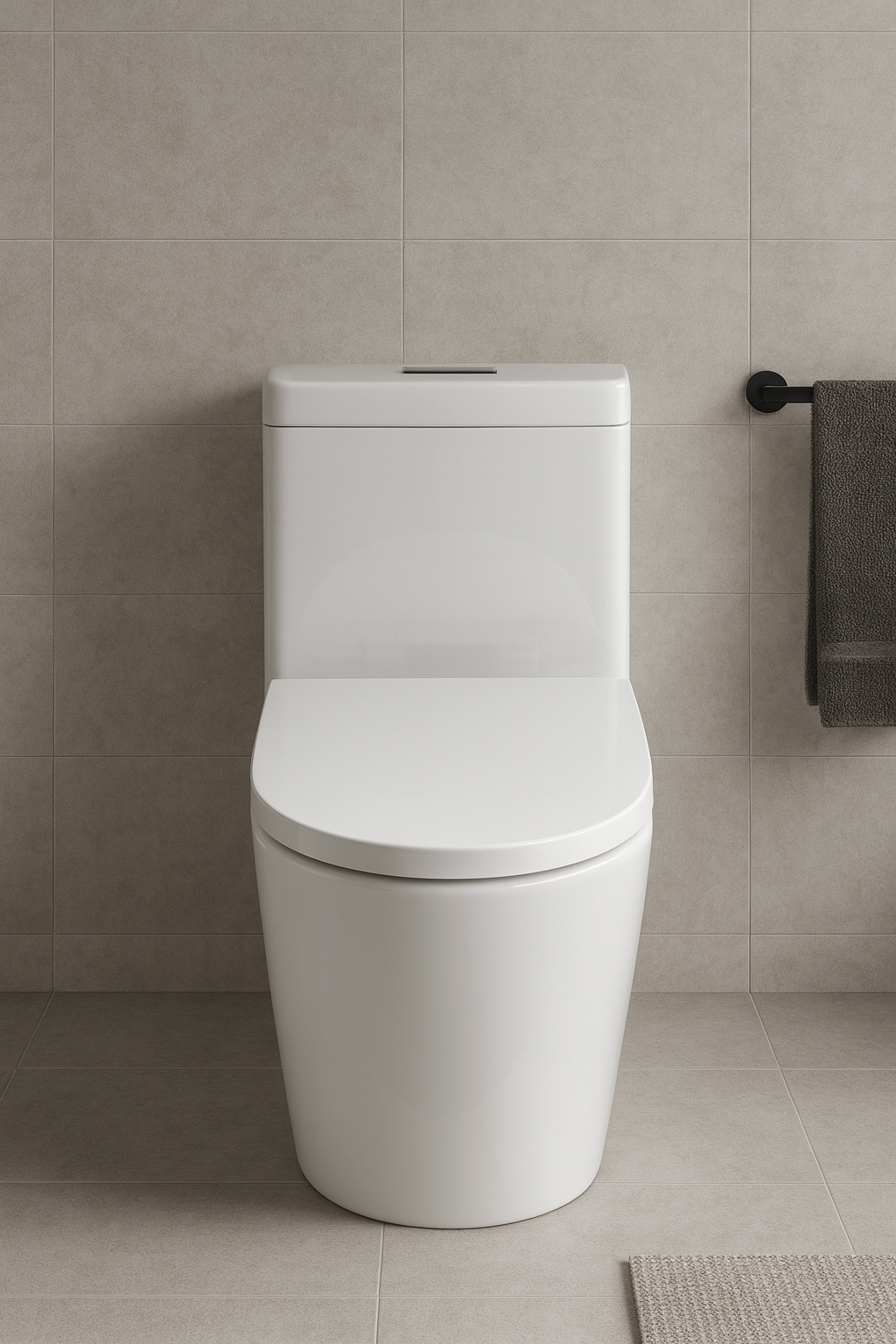 One Pice Toilet Glossy White