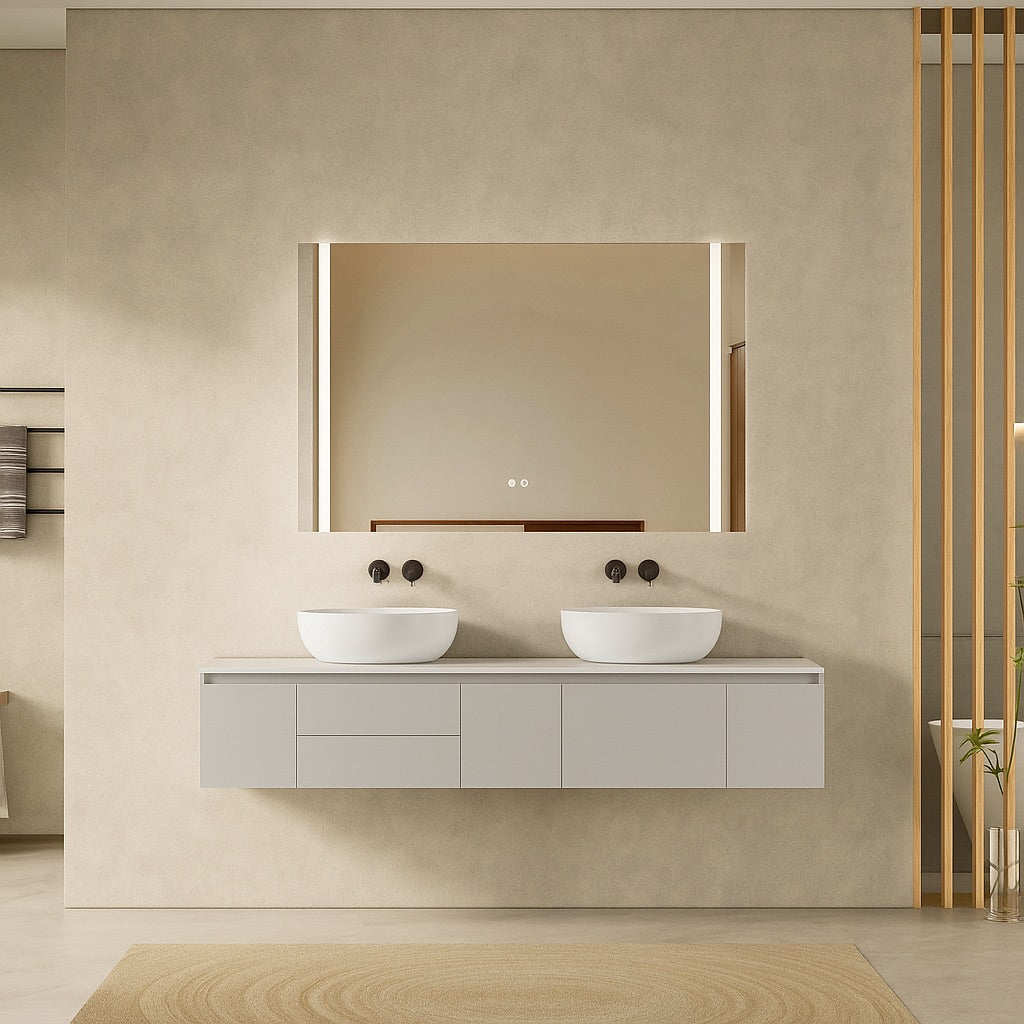 Floating Bathroom Vanity  Deluxe 2  60-inch