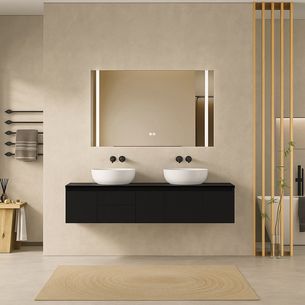 Floating Bathroom Vanity  Deluxe 2  60-inch