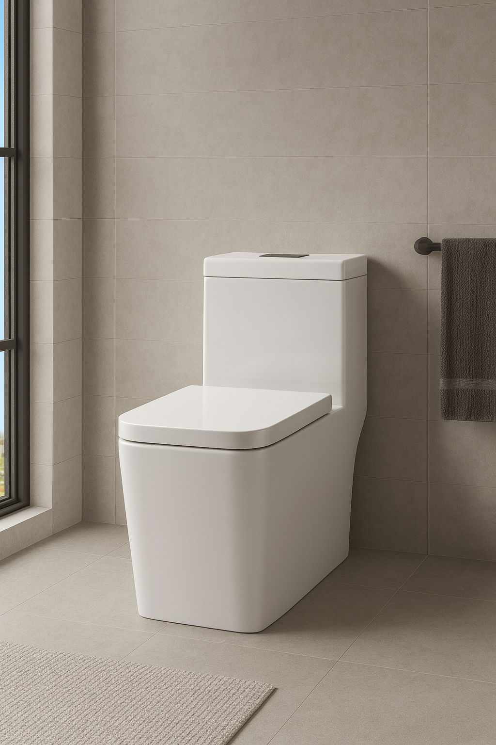 One Pice Toilet Glossy White