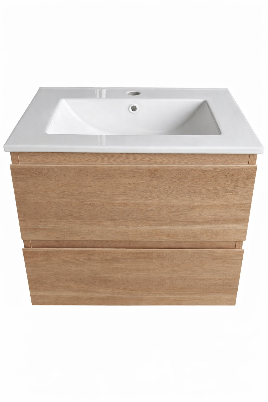 Floating Vanity 24" x 18" Wood Color Two Drawers With Light