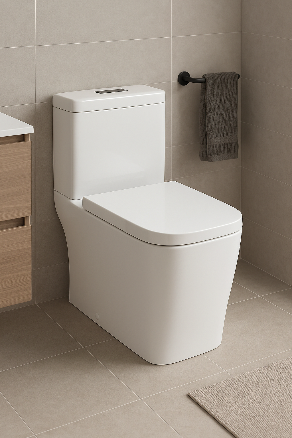 One Pice Toilet Glossy White