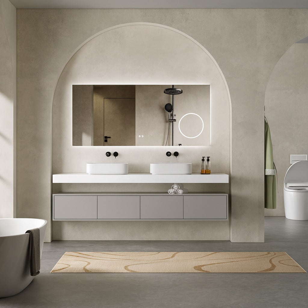 Floating Bathroom Vanity  Deluxe 1  72-inch