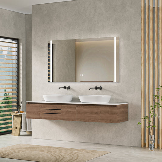Floating Bathroom Vanity  Deluxe 2  72-inch