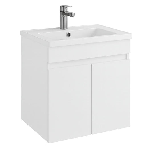 Floating Vanity PVC 24 x 18  inch White Color 2 Doors